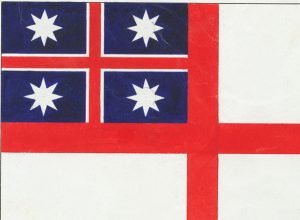Version of the ensign of the United Tribes (Alexander Turnbull Library, MS-Papers-0009-09-01)