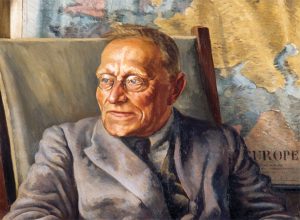 Painting of George von Zedlitz by Christopher Perkins, 1933 (Adam Art Gallery, VUW.1933.1V)